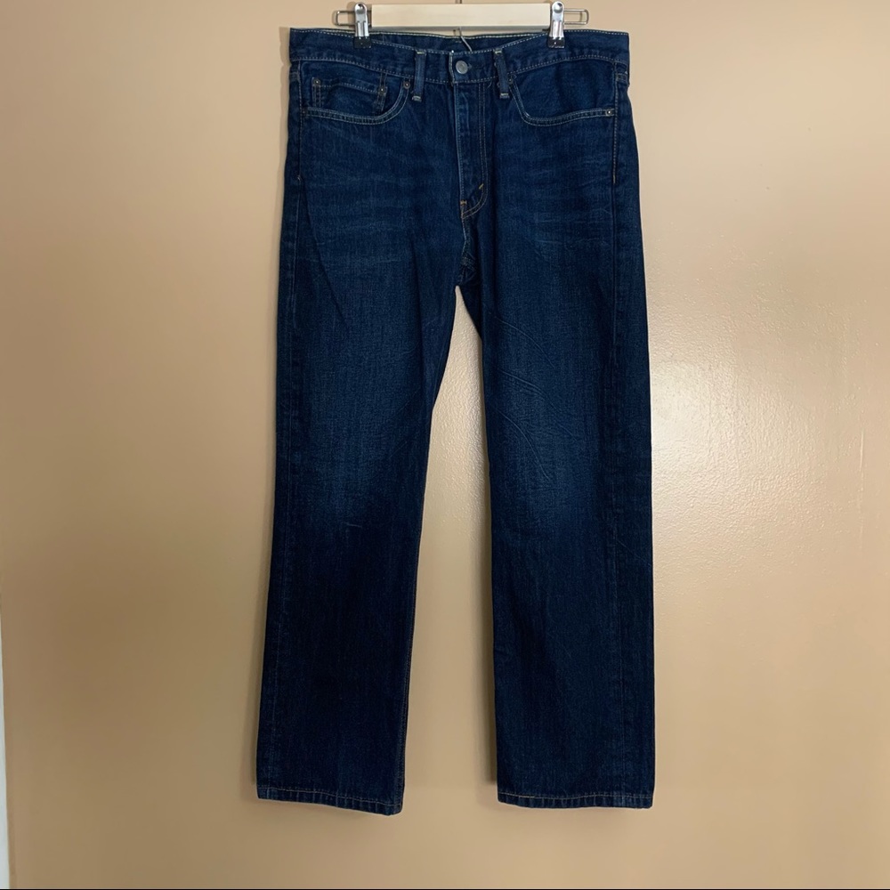SOLD Levis 514 Mens Straight Jeans Dark Blue 34x30